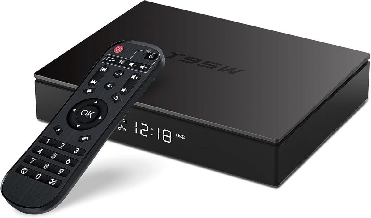 Android TV Box 11.0 met 4GB RAM 64GB ROM Quad-Core 4K WIFI Dual Band + Bluetooth