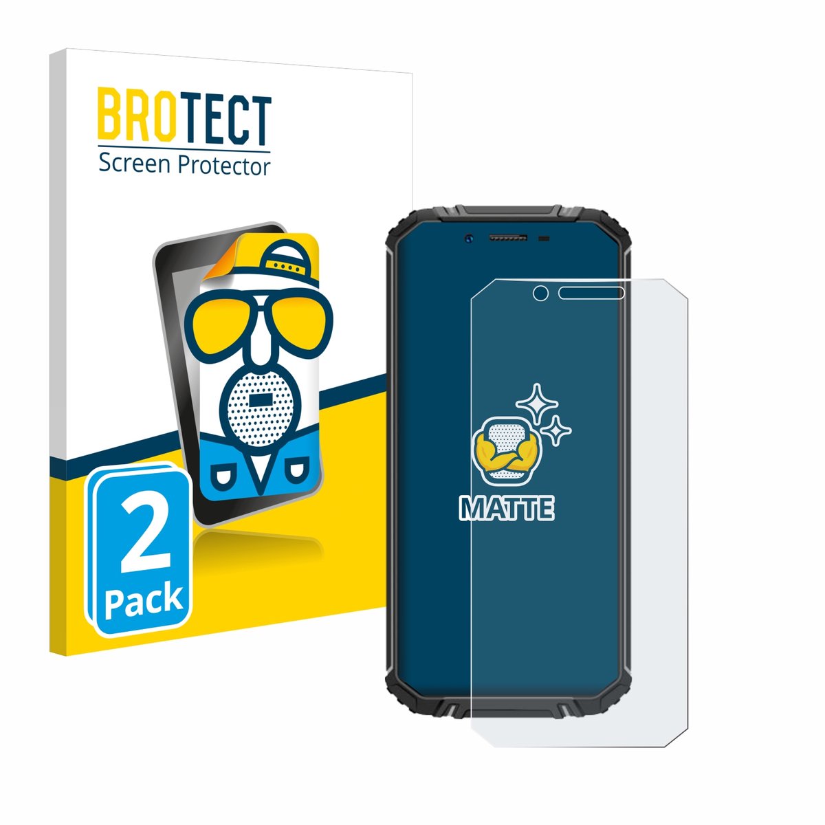 BROTECT - Screenprotector voor Oukitel WP18 - Folie Beschermfolie matte 2 Stuks