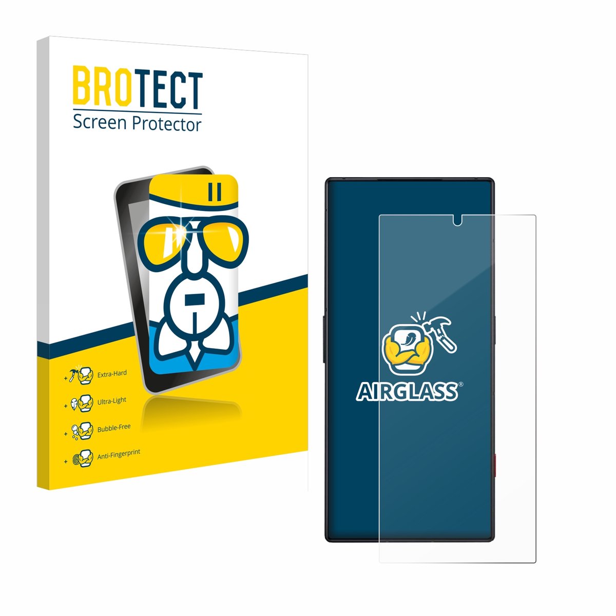 Screenprotector voor ZTE Nubia Red Magic 8S Pro Beschermglas transparant