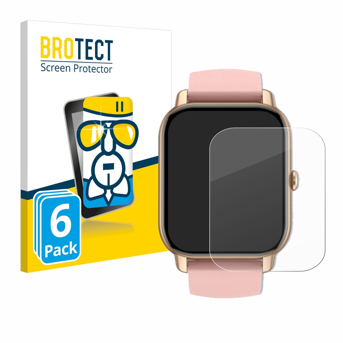 Screenprotector 6 Stuks voor Sross Smartwatch 1.83" Beschermglas transparant