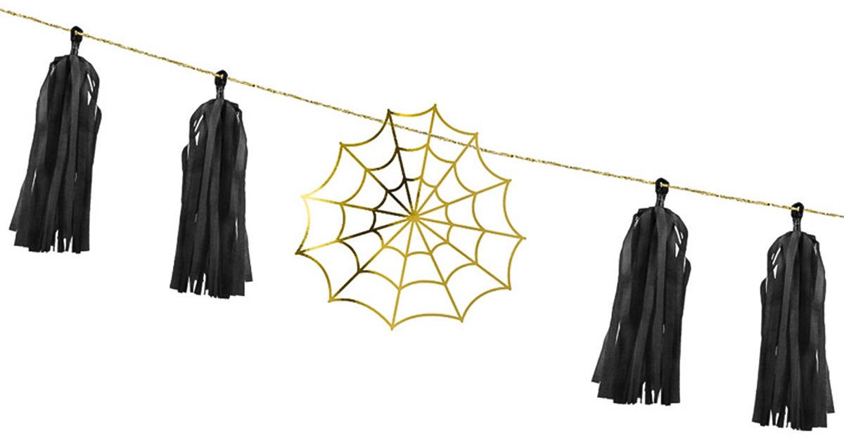 PartyDeco - Halloween Slinger Spinnenweb 1,75 meter - Halloween - Halloween Decoratie - Halloween Versiering
