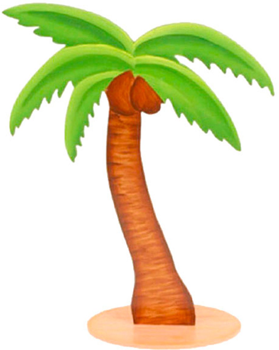 CHAKS - Houten palmboom decoratie 15 cm op sokkel