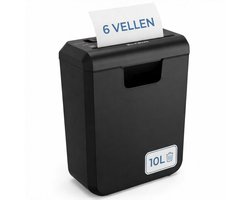 Papierversnipperaar – 10L – 6 A4 vellen – Creditcard Vernietiger – Zwart
