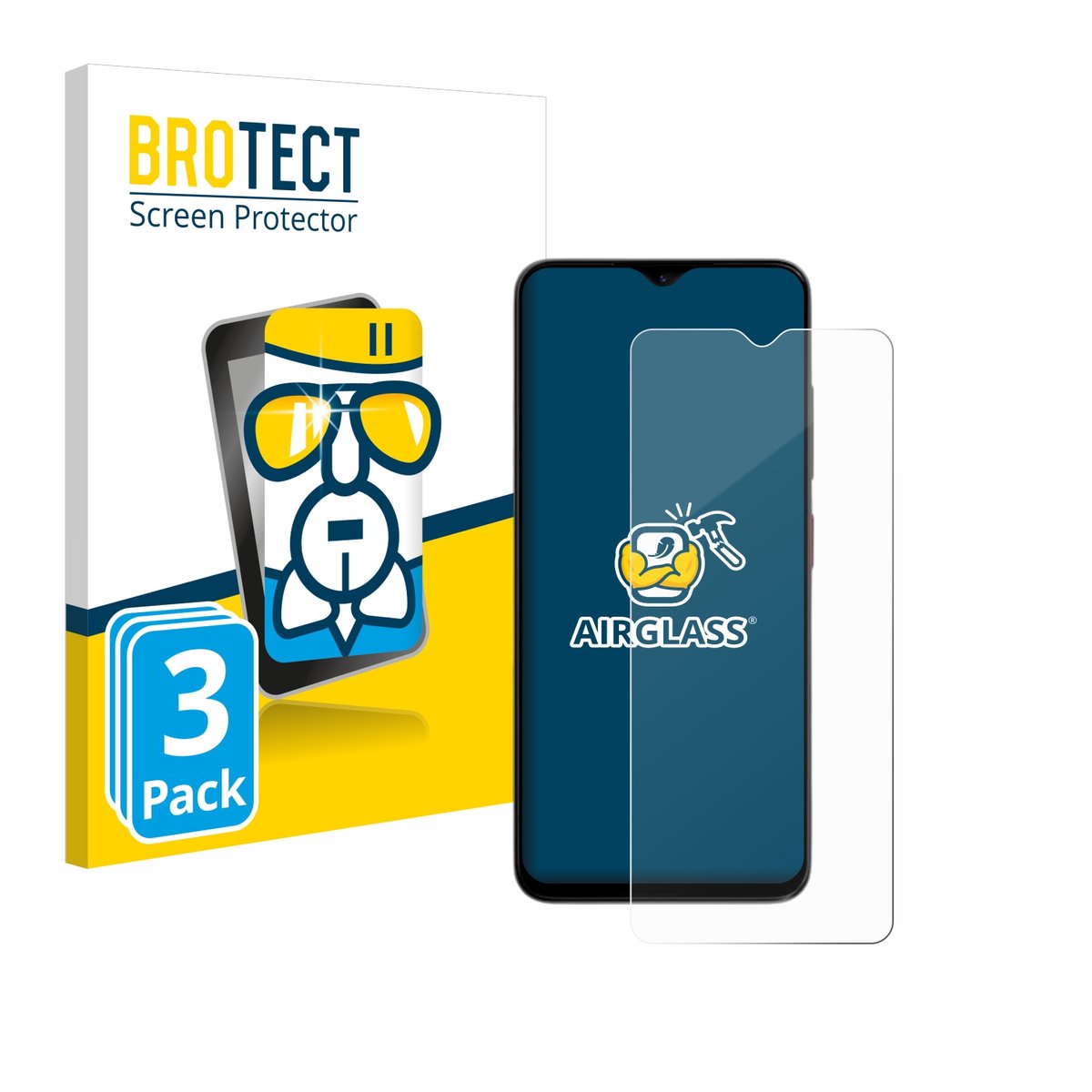 Screenprotector 3 Stuks voor ZTE Blade A35e Beschermglas transparant