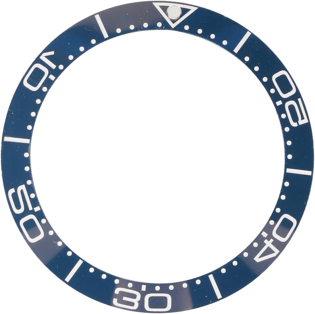Horloge-inzetstuk Bezelring 38 mm - Stijlvol design - Wit met blauwe accenten - Horlogeaccessoire