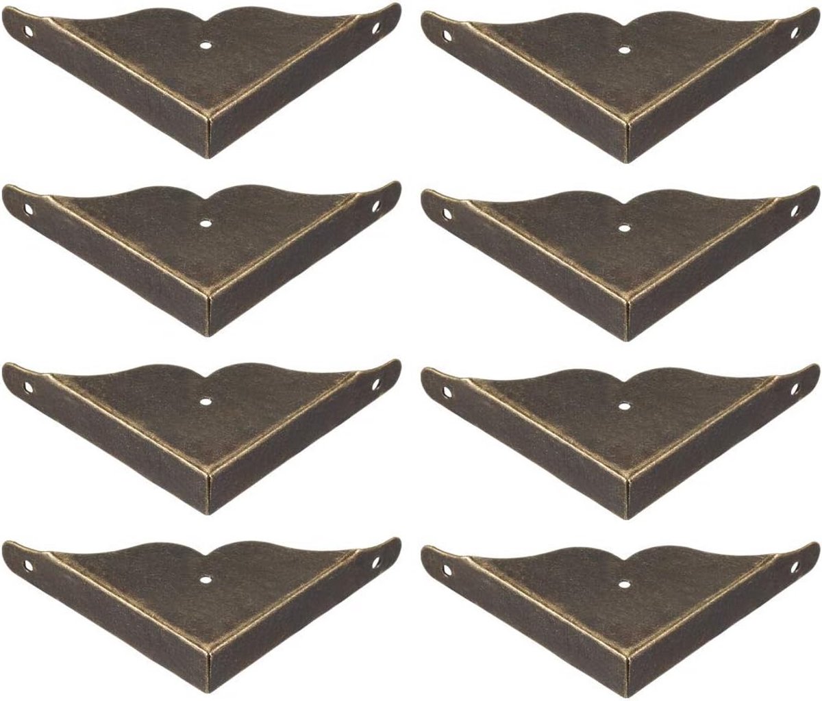 Schrijftafel hoekbescherming afdekking 39 x 39 x 8 mm - 8 stuks, metaal.BorderColor