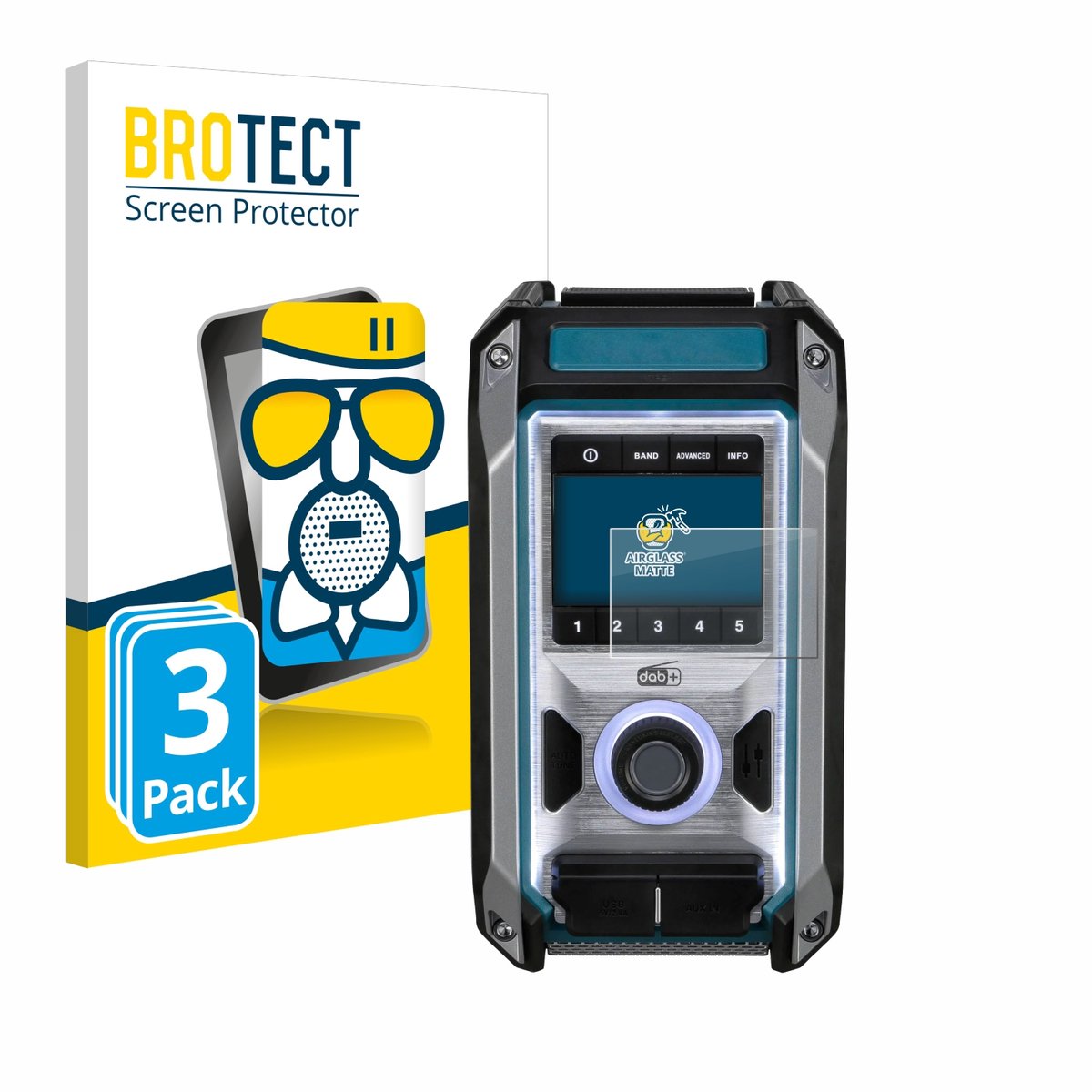 BROTECT - Screenprotector voor Makita DMR115 - Folie Beschermfolie Beschermglas matte 3 Stuks