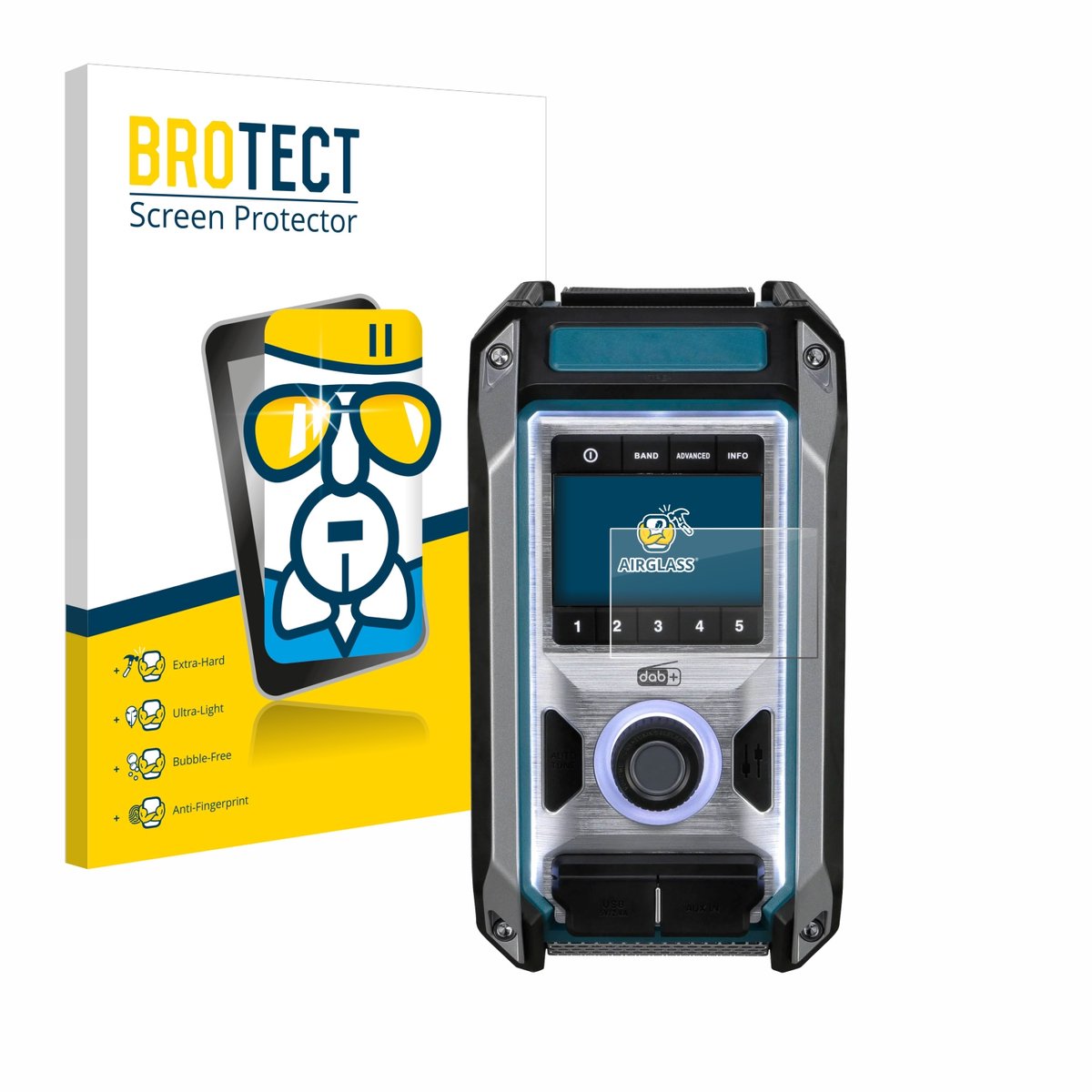 Screenprotector voor Makita DMR115 Beschermglas transparant