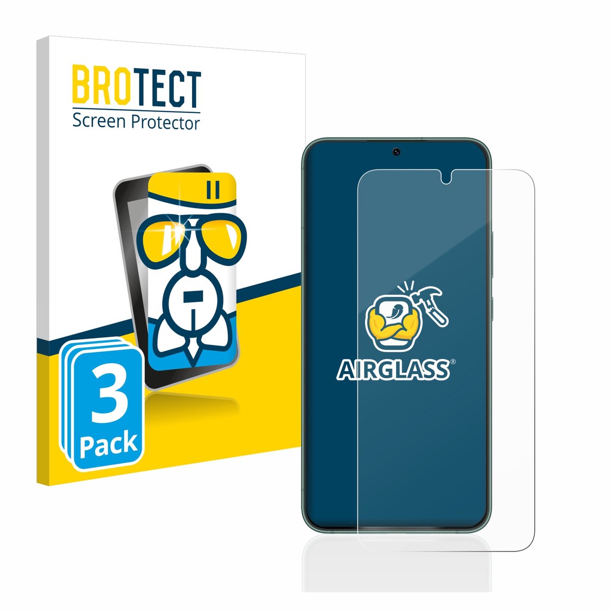Screenprotector 3 Stuks voor Samsung Galaxy S22 Plus 5G Beschermglas transparant