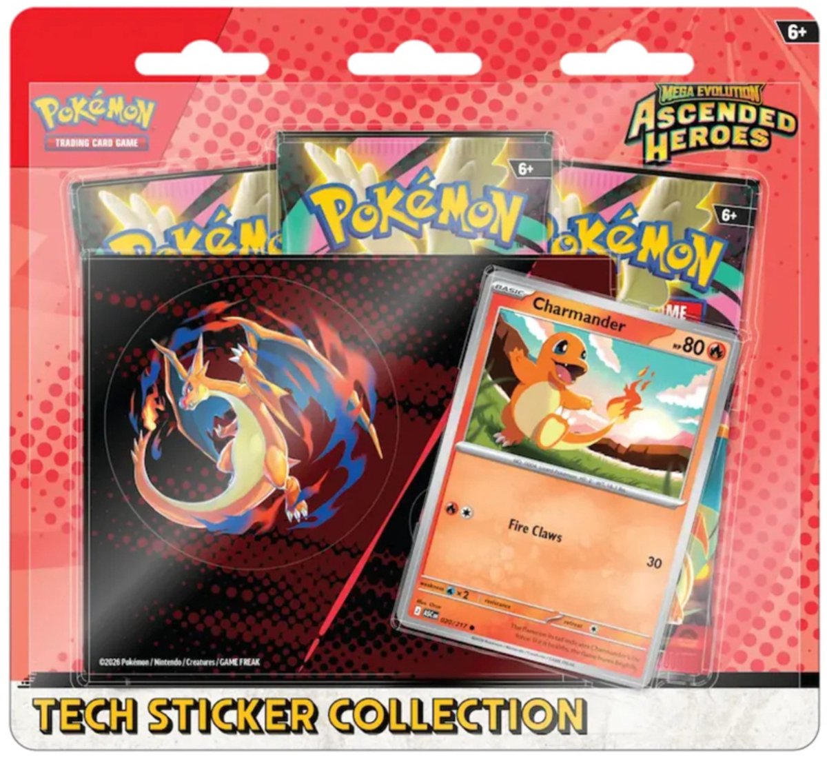Pokémon TCG - Ascended Heroes Tech Sticker Collection Charmander