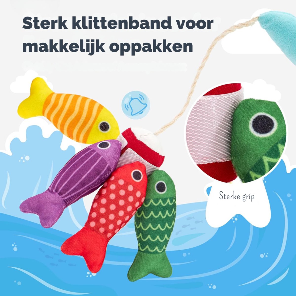 Homeblend Vissenspel - Montessori Speelgoed 1 jaar - Speelgoed 2 Jaar - Speelgoed Baby - Sensorisch Visspel - Fijne Motoriek - Vanaf 12 Maanden - Sorteerspel - 22-Delig — afbeelding 7