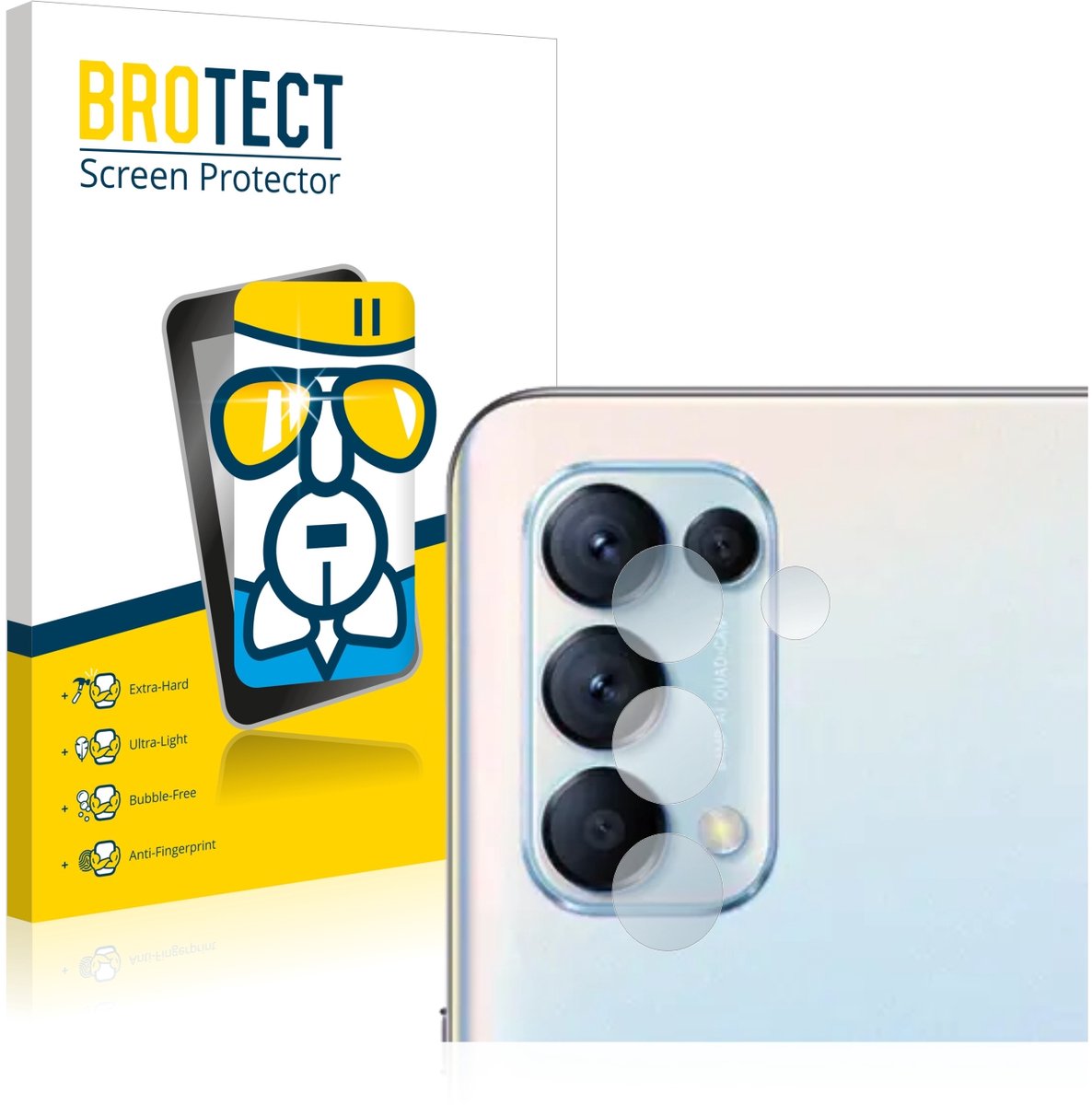 Screenprotector voor Oppo Find X3 Lite (ALLEEN Camera Lens) Beschermglas transparant
