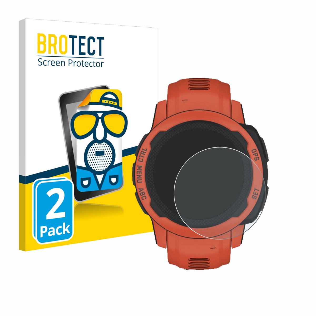 BROTECT - Screenprotector voor Garmin Instinct 2S - Folie Beschermfolie matte 2 Stuks