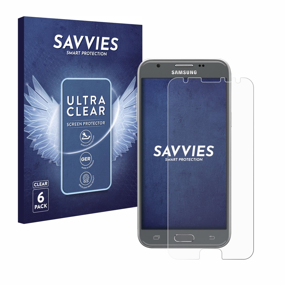 Savvies - Screenprotector voor Samsung Galaxy J3 2017 - Folie Beschermfolie transparant 6 Stuks