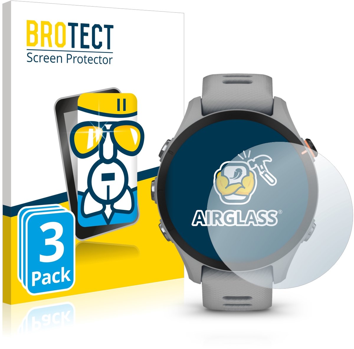 Screenprotector 3 Stuks voor Garmin Forerunner 255S Beschermglas transparant