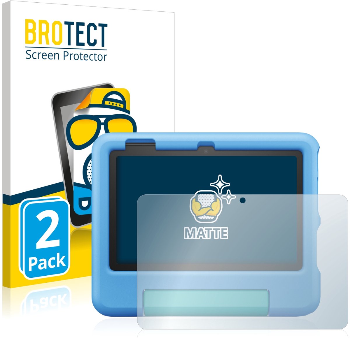 BROTECT - Screenprotector voor Amazon Fire 7 Kids 2022 - Folie Beschermfolie matte 2 Stuks