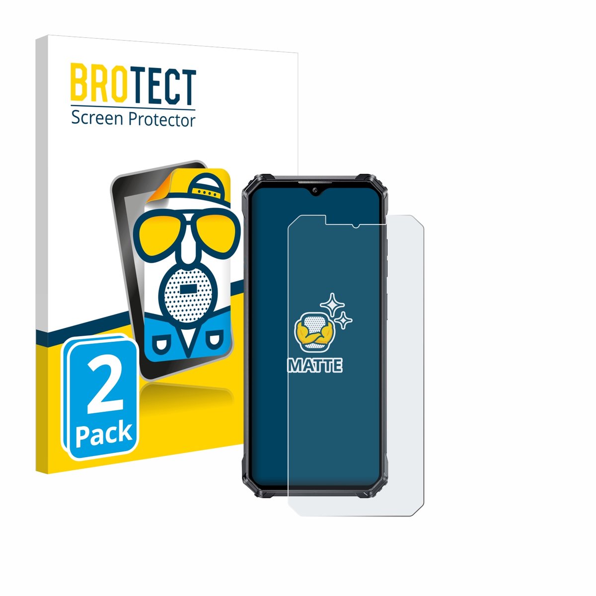 BROTECT - Screenprotector voor Oukitel WP28 S - Folie Beschermfolie matte 2 Stuks