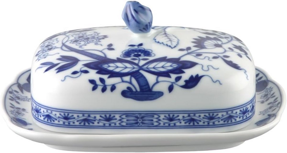 Boterbus Blauw A250g Porselein Klassiek Uienpatroon