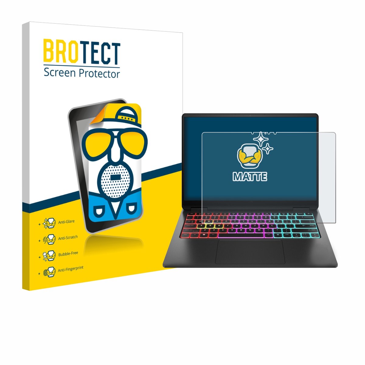 BROTECT - Screenprotector voor HP Omen Transcend 14 - Folie Beschermfolie matte