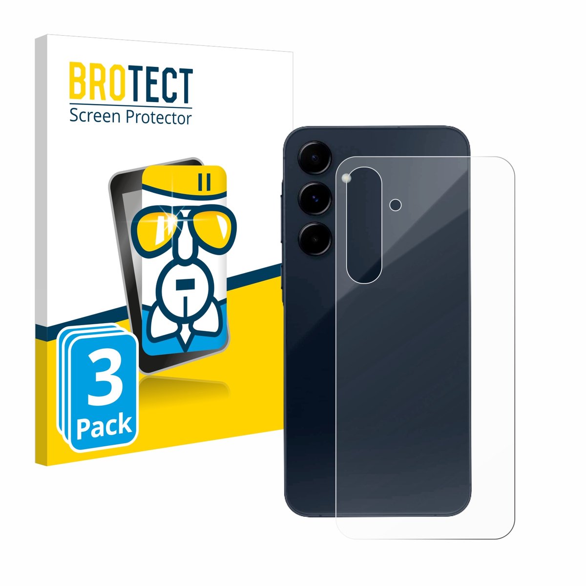 Screenprotector 3 Stuks voor Samsung Galaxy A35 5G (Achterkant) Beschermglas transparant