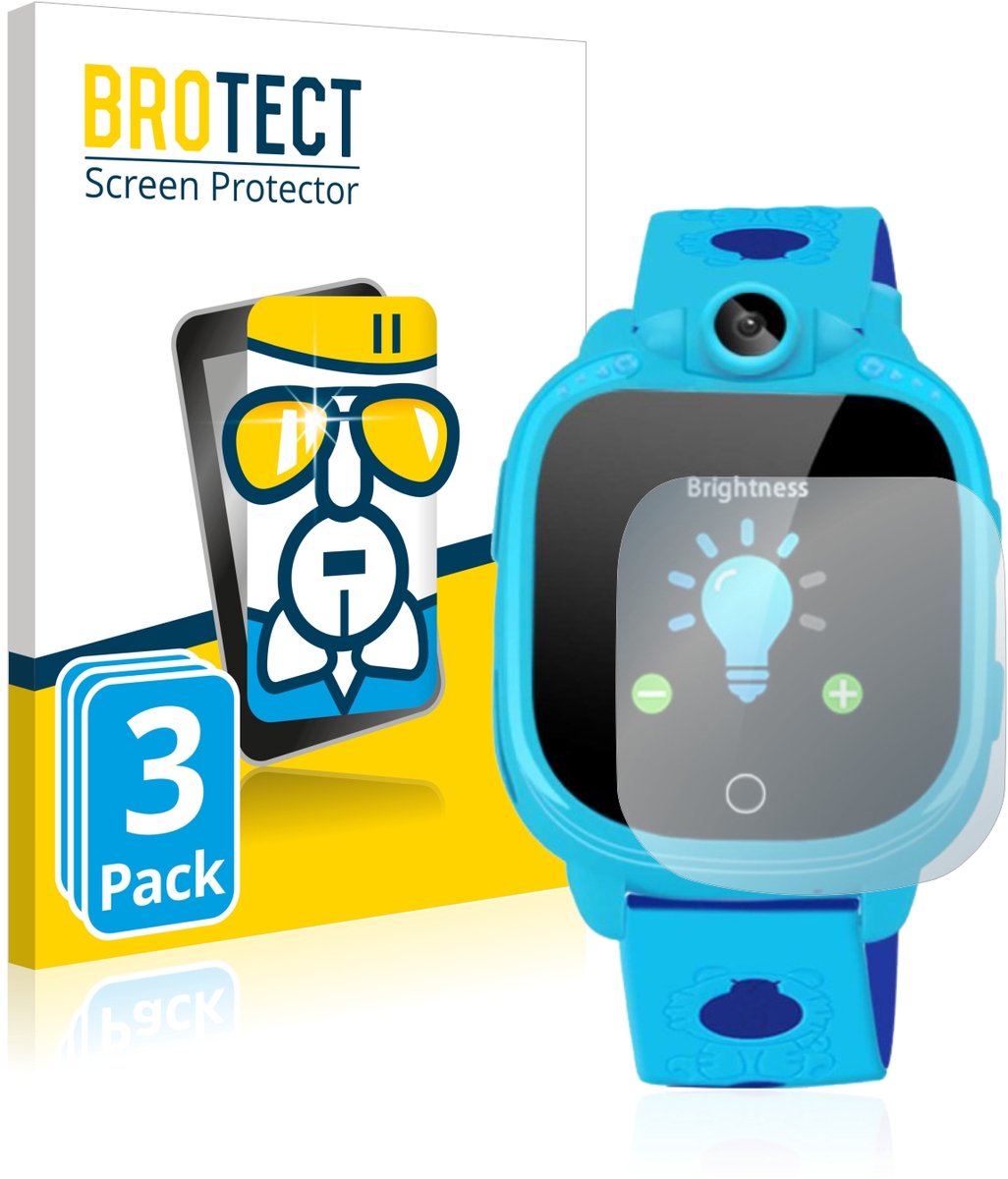 Screenprotector 3 Stuks voor Prograce 1.5" Kids Smartwatch Beschermglas transparant