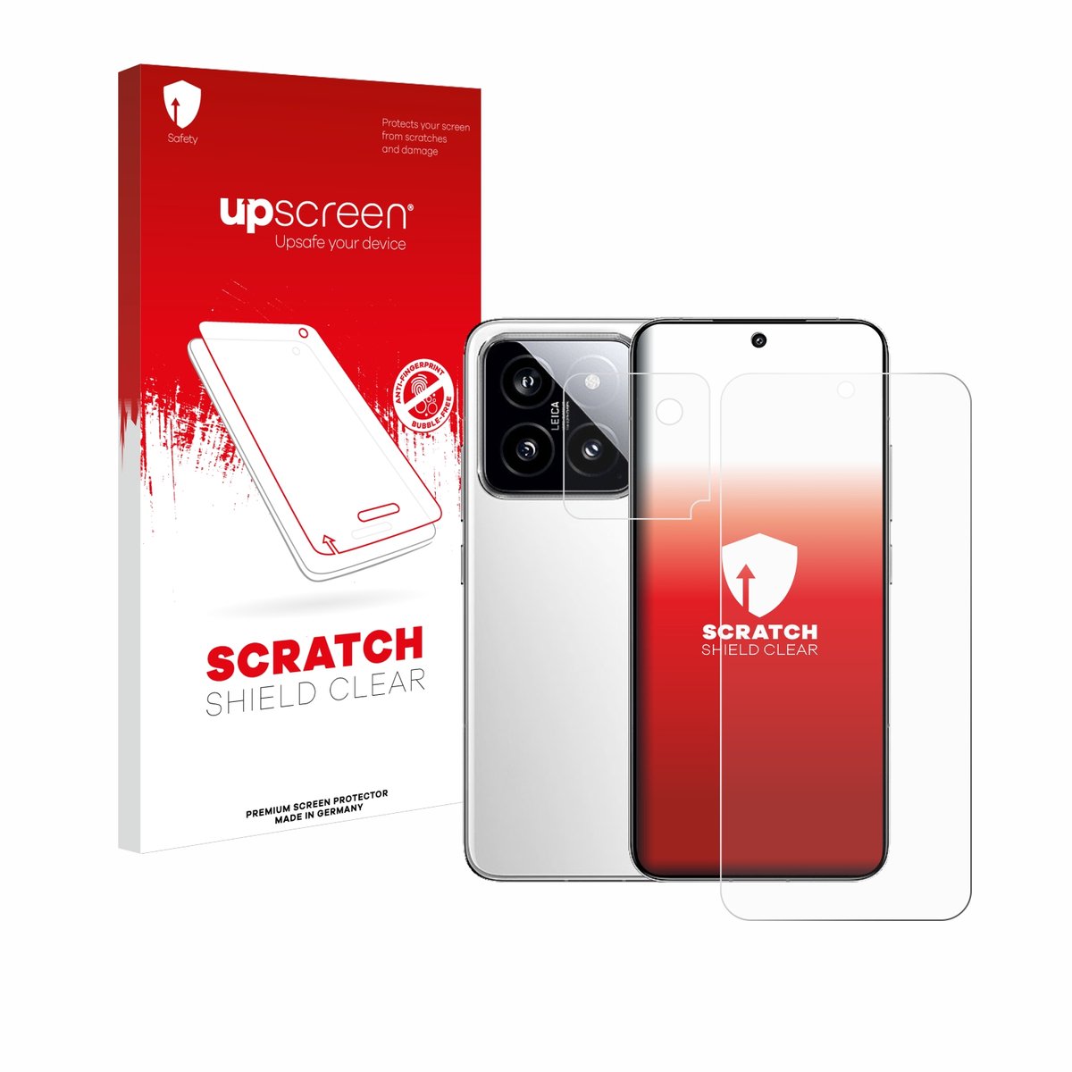 upscreen - Screenprotector voor Xiaomi 14 (Voor+Camera) - Folie Beschermfolie transparant