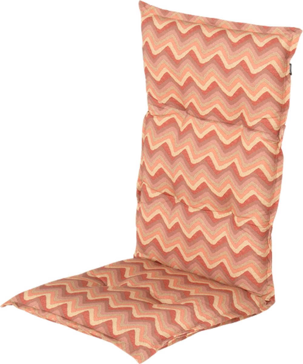 Hartman tuinstoel kussen - Donna coral print - 123x50x10cm - hoge rug