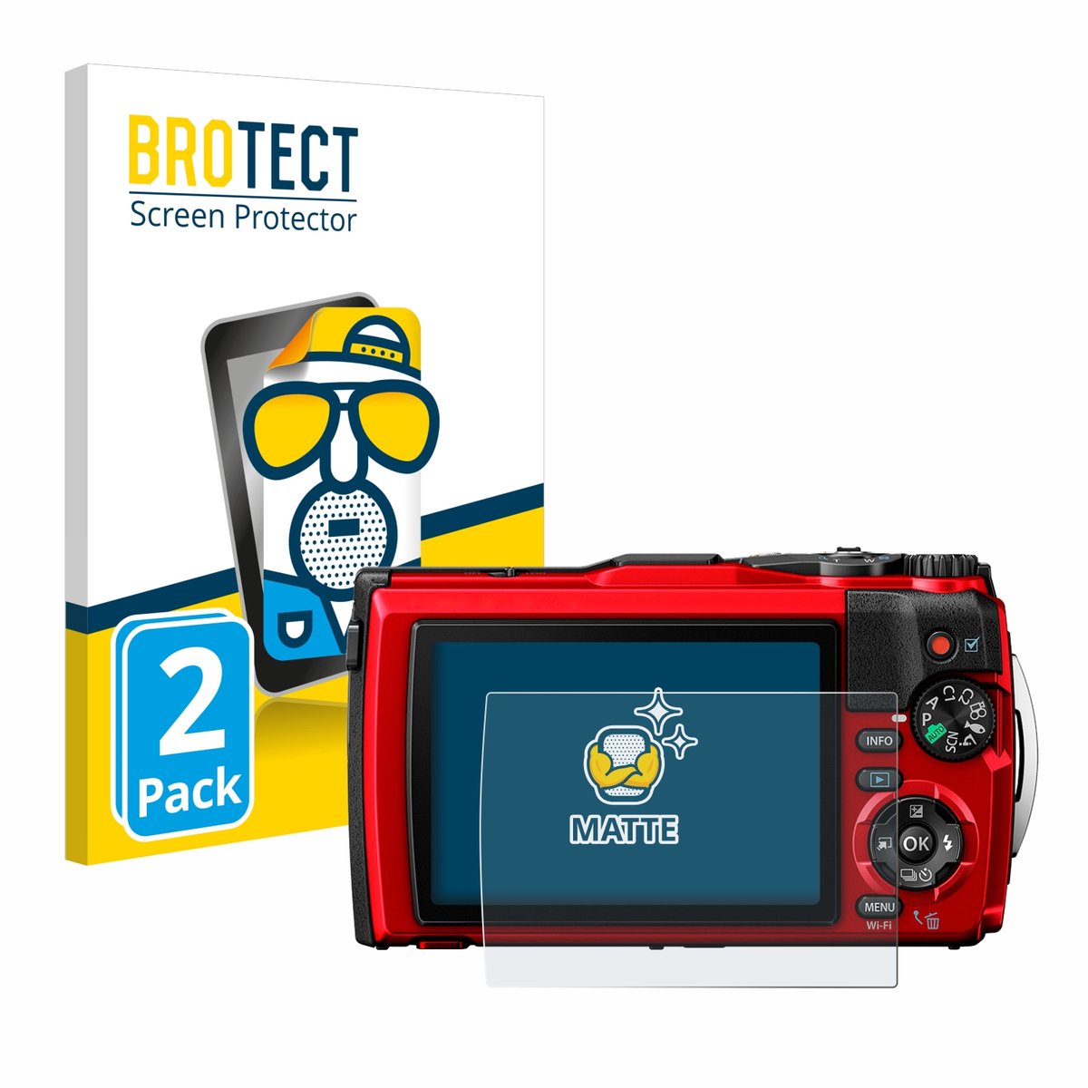 BROTECT - Screenprotector voor Olympus Tough TG-6 - Folie Beschermfolie matte 2 Stuks