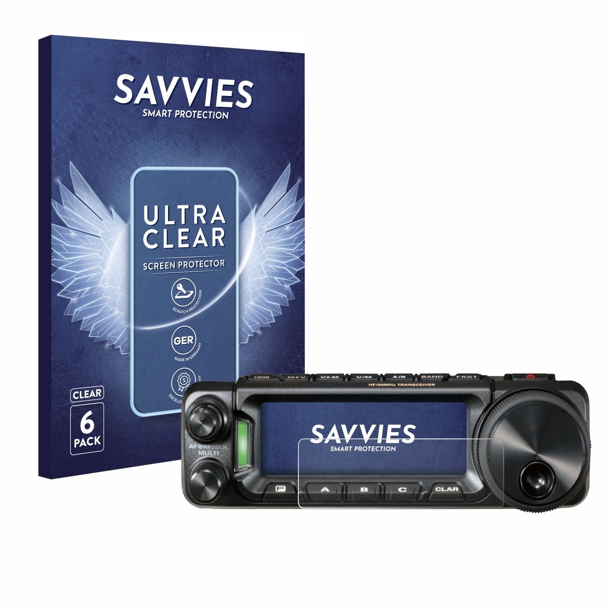 Savvies - Screenprotector voor Yaesu FT-891 - Folie Beschermfolie transparant 6 Stuks