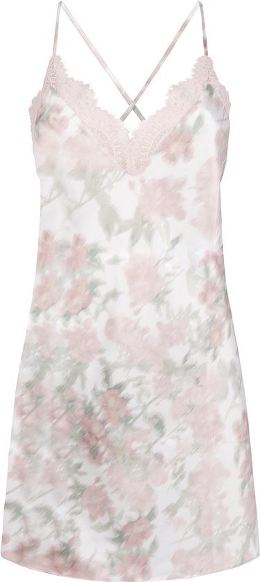 Hunkemöller Slipdress Met Bloemen Wit