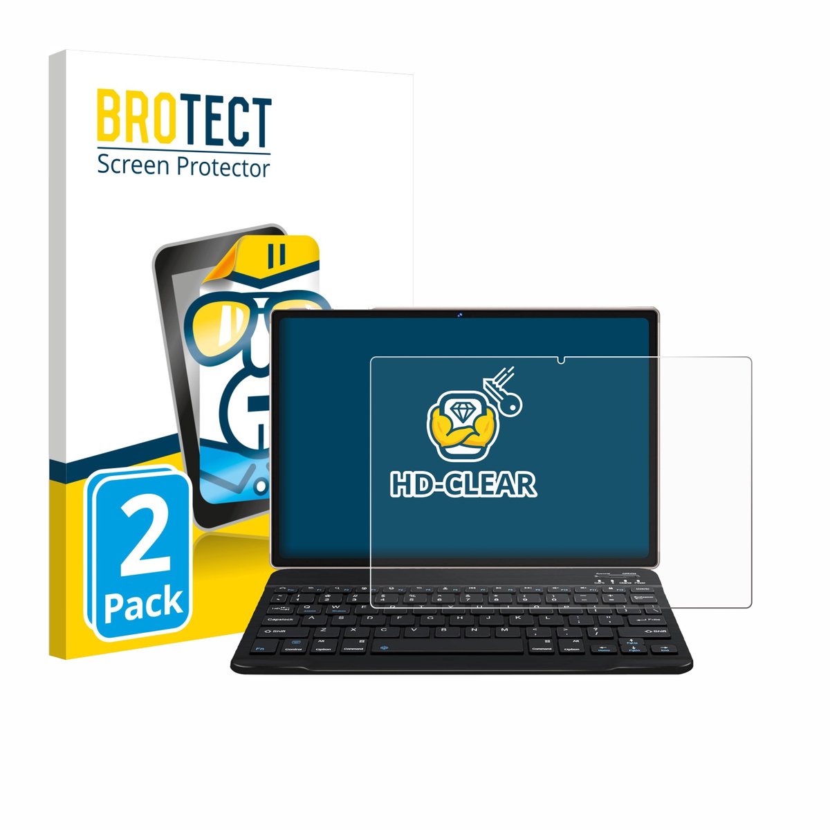 BROTECT - Screenprotector voor DEERTiME E9 10.1" - Folie Beschermfolie transparant 2 Stuks