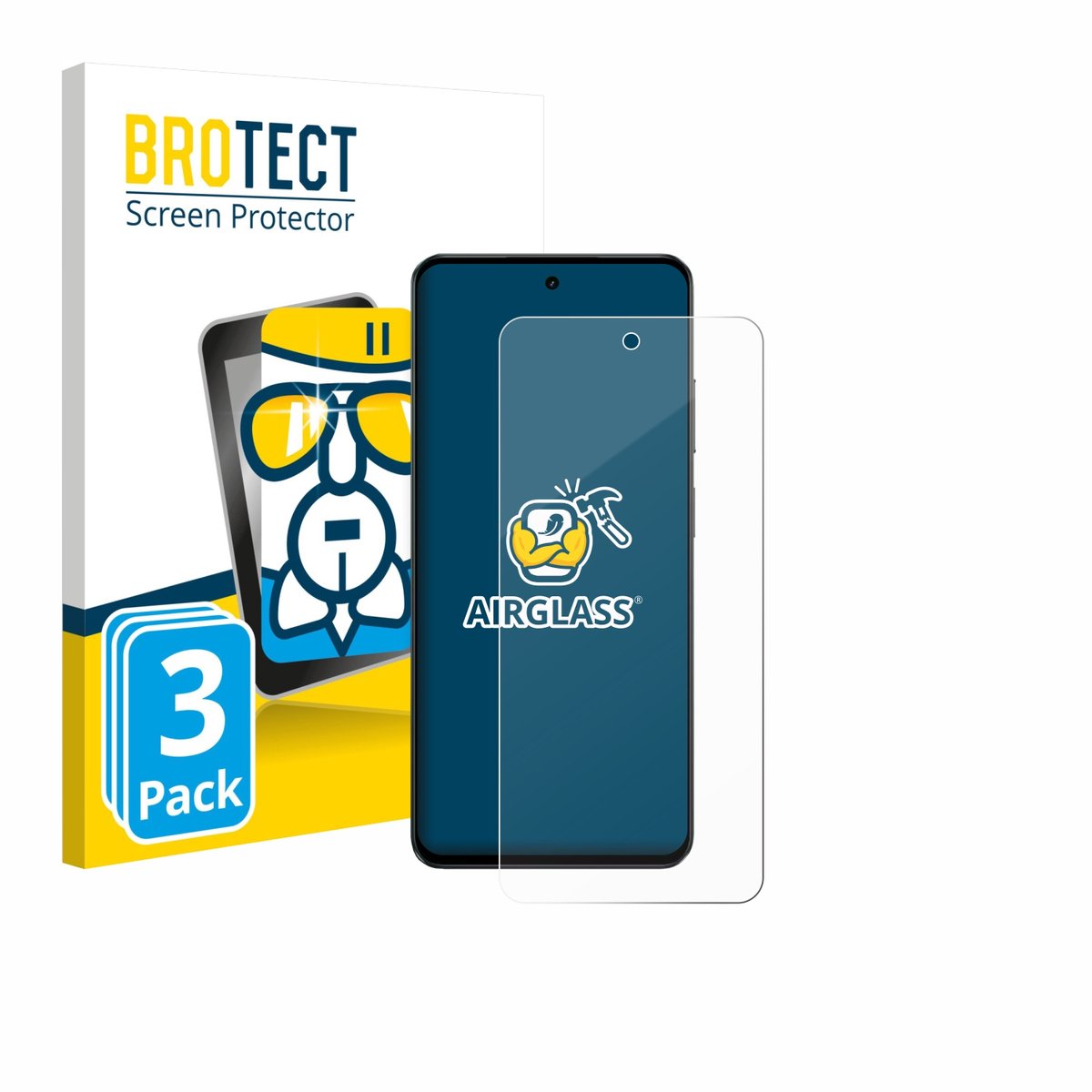 Screenprotector 3 Stuks voor realme P3 Lite Beschermglas transparant