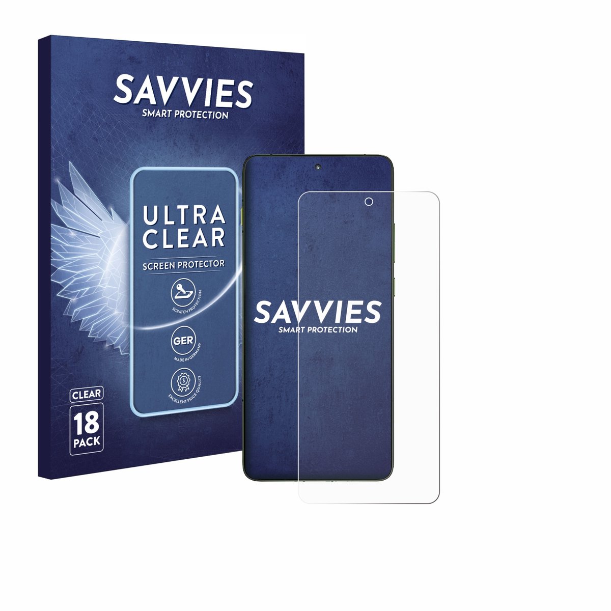 Savvies - Screenprotector voor Motorola Edge 70 - Folie Beschermfolie transparant 18 Stuks