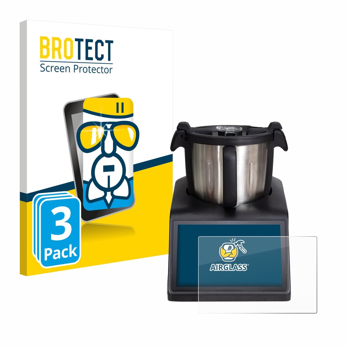 Screenprotector 3 Stuks voor Ufesa TotalChef RK10 Beschermglas transparant