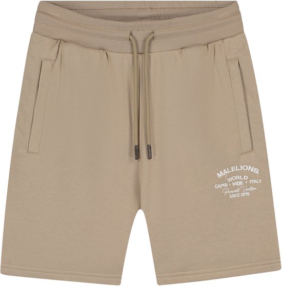 Malelions permanent vacation short in de kleur bruin.