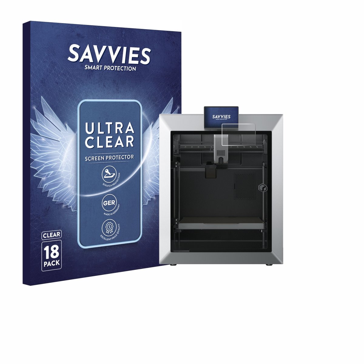 Savvies - Screenprotector voor Qidi Tech Q2 - Folie Beschermfolie transparant 18 Stuks