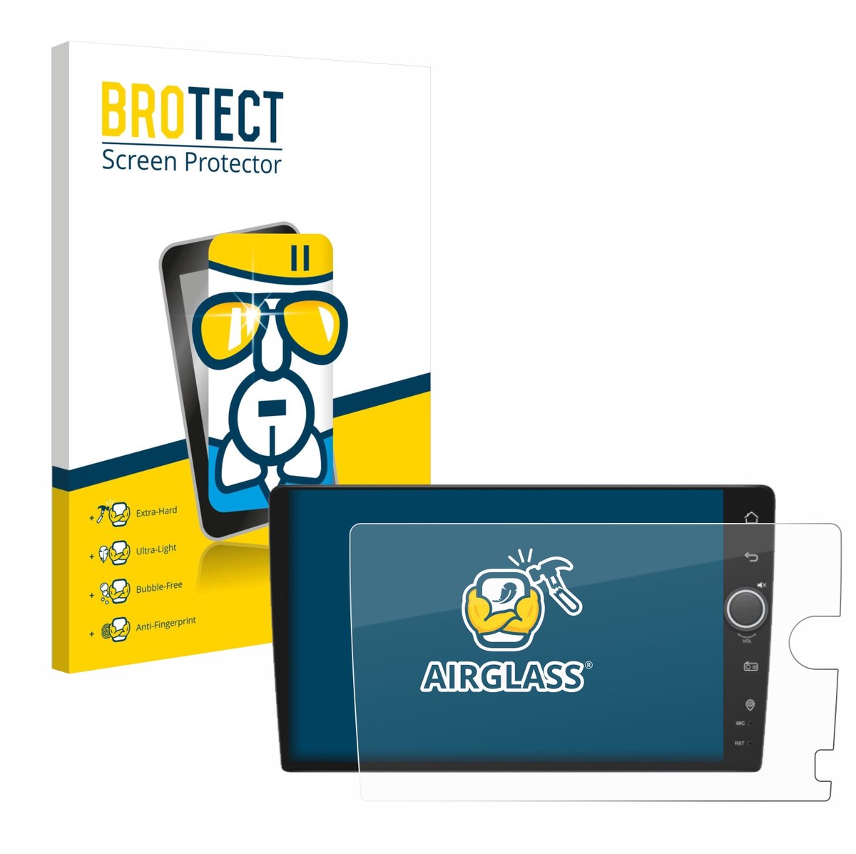 Screenprotector voor Joying Car Radio 9" rechtsgestuurde Beschermglas transparant