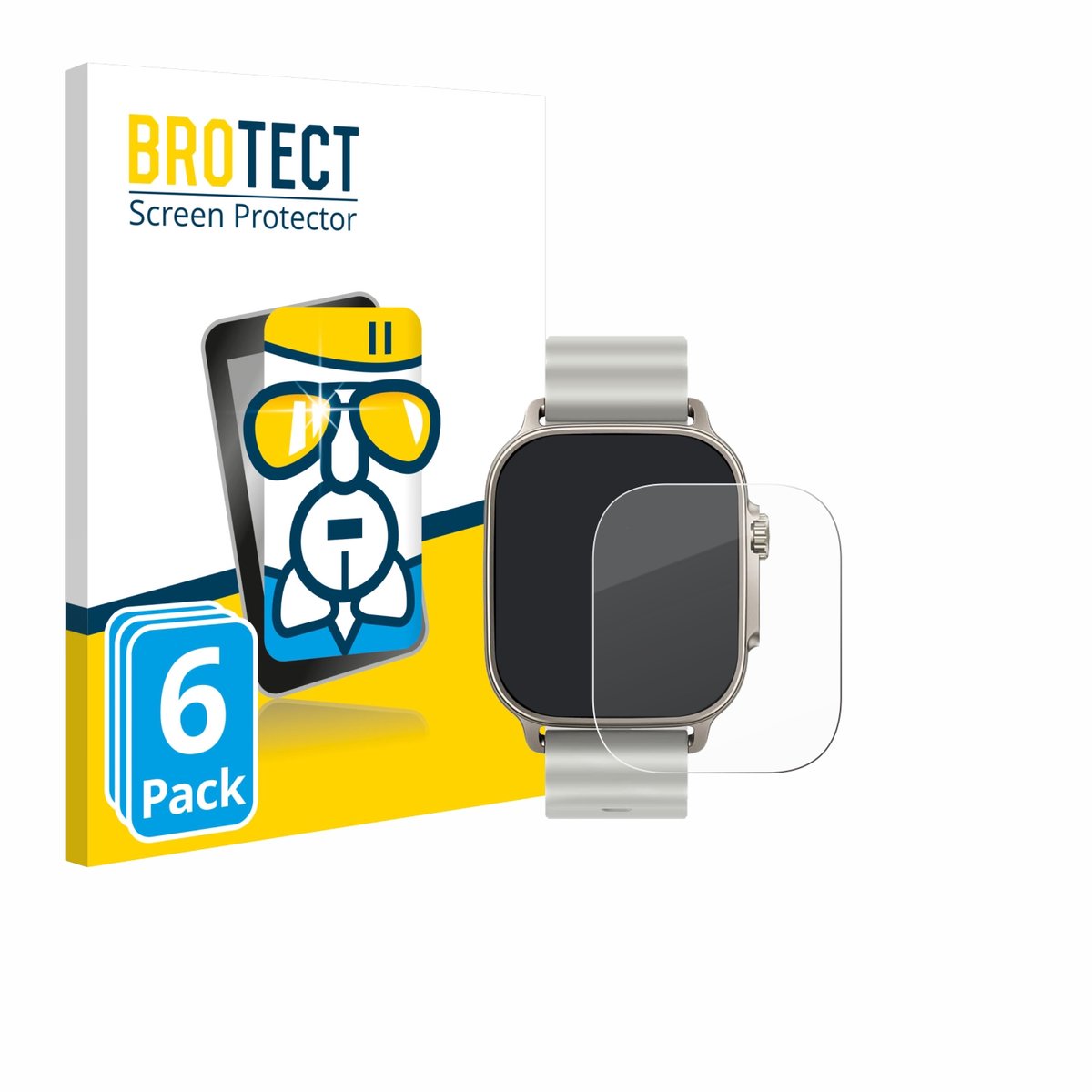 Screenprotector 6 Stuks voor realme Watch 5 Beschermglas transparant