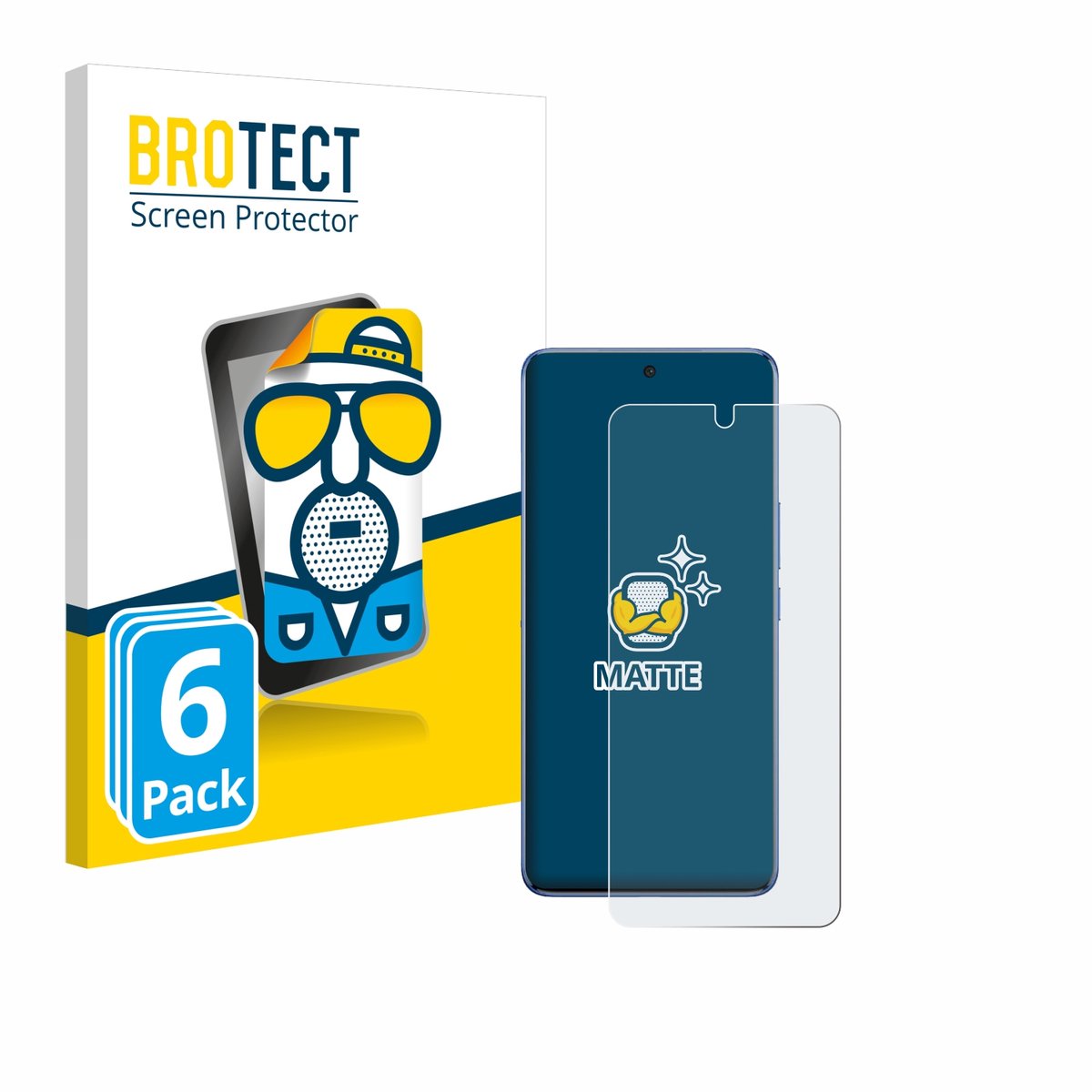 BROTECT - Screenprotector voor Vivo V60 Lite 4G - Folie Beschermfolie matte 6 Stuks