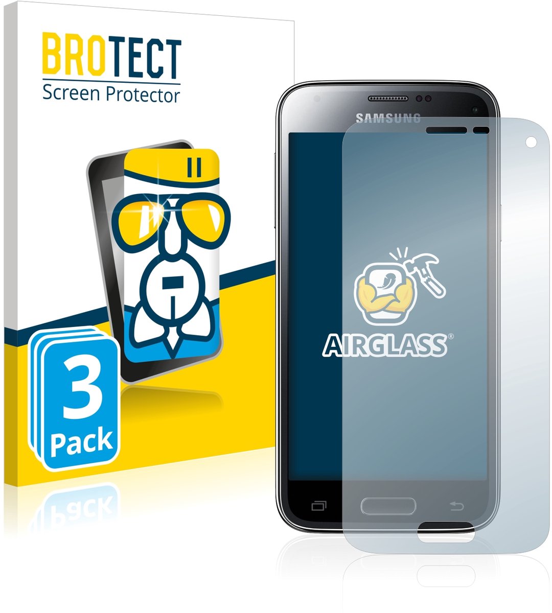 Screenprotector 3 Stuks voor Samsung Galaxy S5 Mini Beschermglas transparant