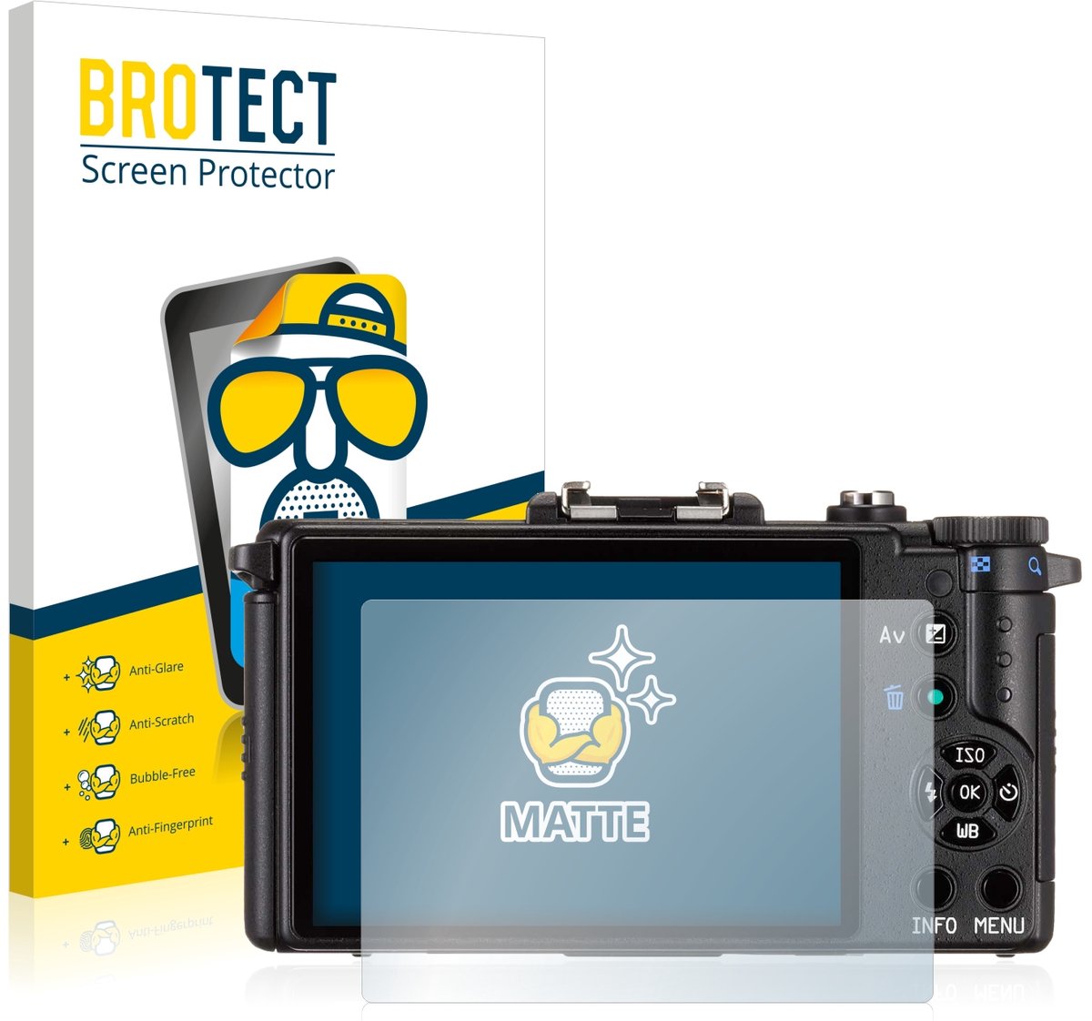 BROTECT - Screenprotector voor Pentax Q - Folie Beschermfolie matte 2 Stuks