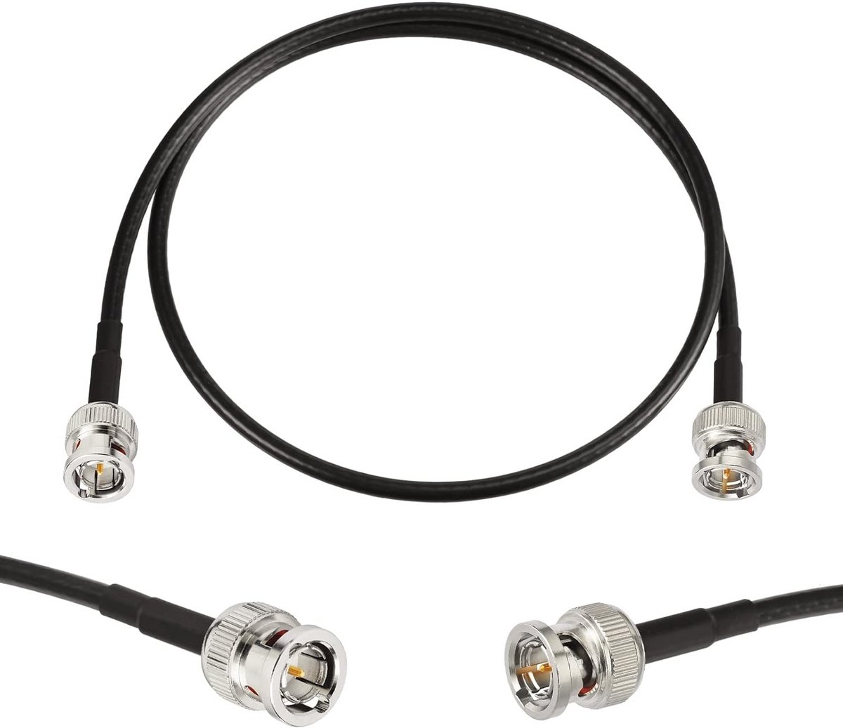 SDI-kabel 12G 4K 1m met BNC-stekkers 75 Ohm coaxiale kabel voor HD-video en beveiliging