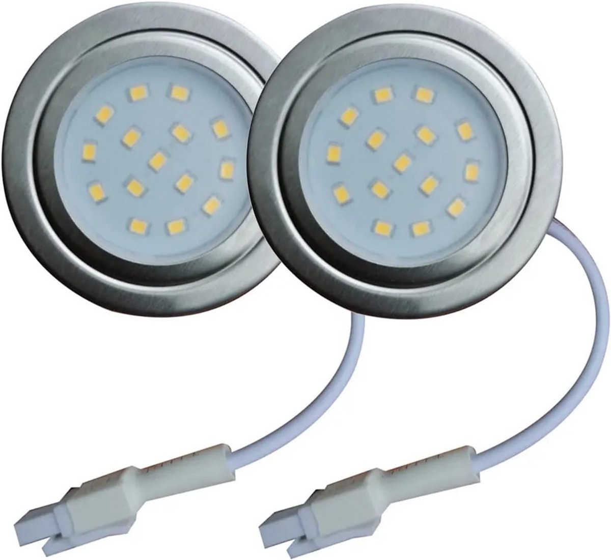 2 Stuks 12V/220V LED Verlichting voor Afzuigkap - 1.5W Inbouw Spot - 55mm Diameter