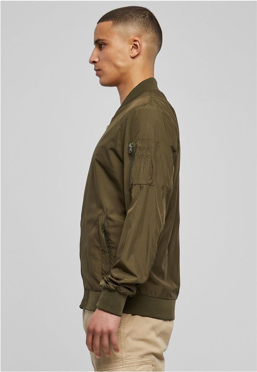 Build your Brand Nylon Bomber Jacket BY045 Dark Olijf