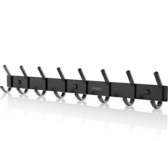 Songmics - Kapstok - vrijstaand - 8 haken - zwart metalen frame - 182cm