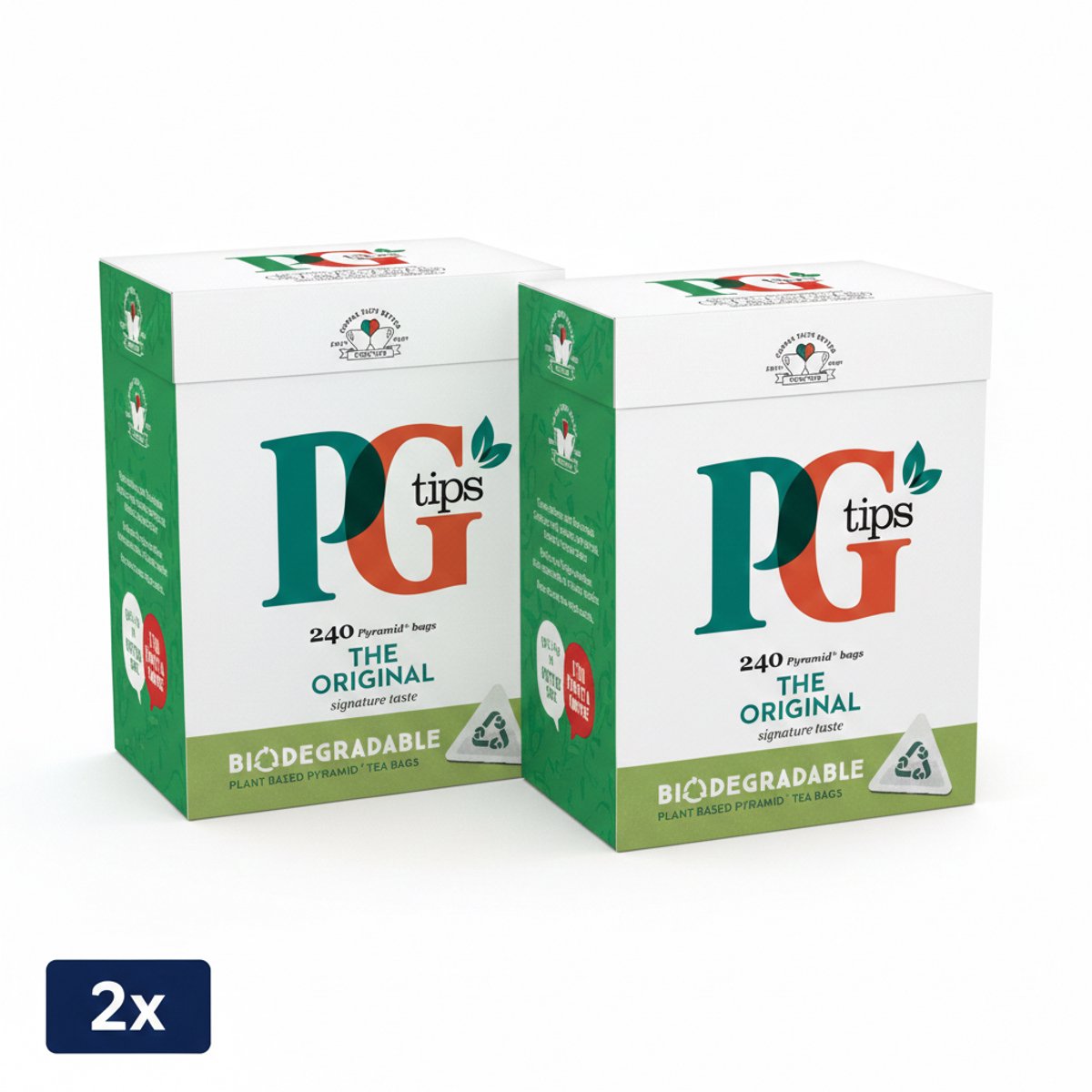 2 x PG Tips Zwarte Thee – Klassieke Engelse Thee – 240st.