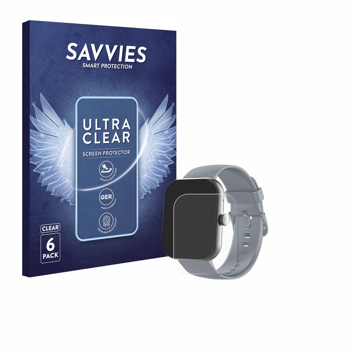 Savvies - Screenprotector voor Motast Y66 1.96" - Folie Beschermfolie transparant 6 Stuks