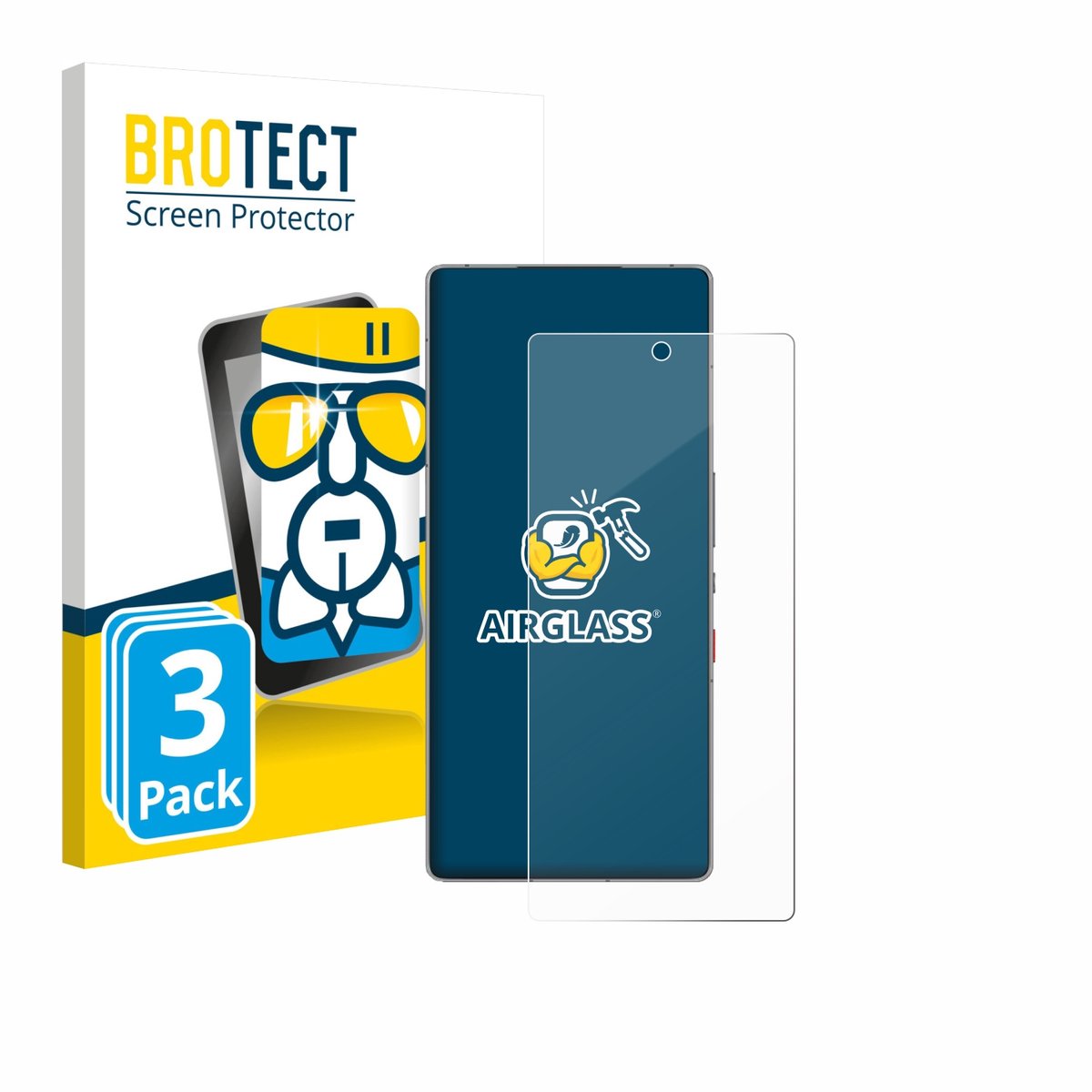 Screenprotector 3 Stuks voor ZTE Nubia Red Magic 11 Pro Beschermglas transparant