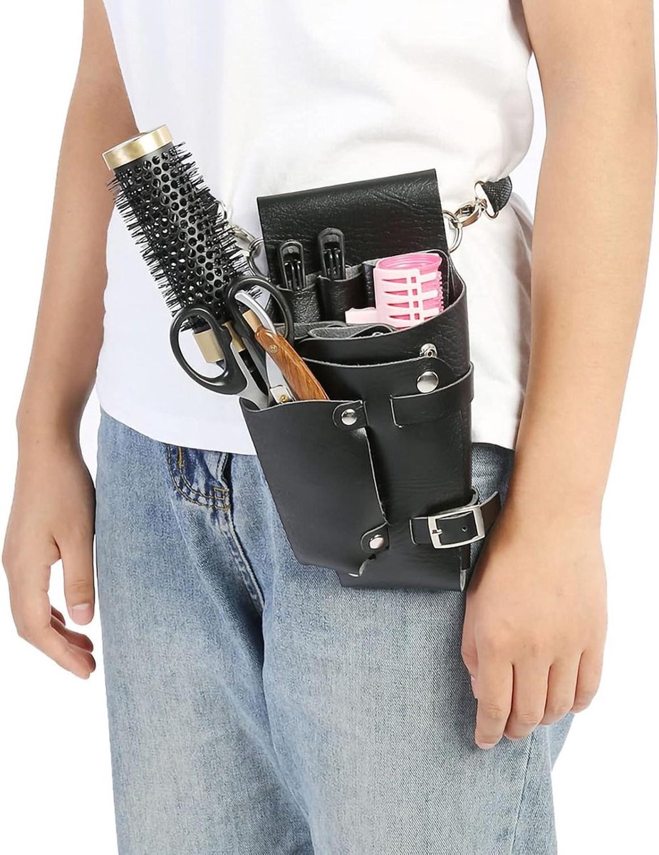 Draagbare kappers tool tas met taille riem - professioneel, barber salon, schaar, kam.