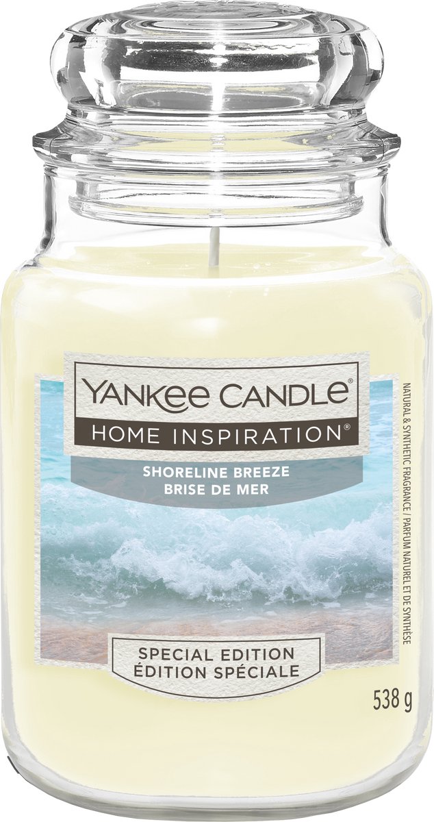 Yankee Candle Home Inspiration - Shoreline Breeze Large Jar - tot 150 branduren Crème
